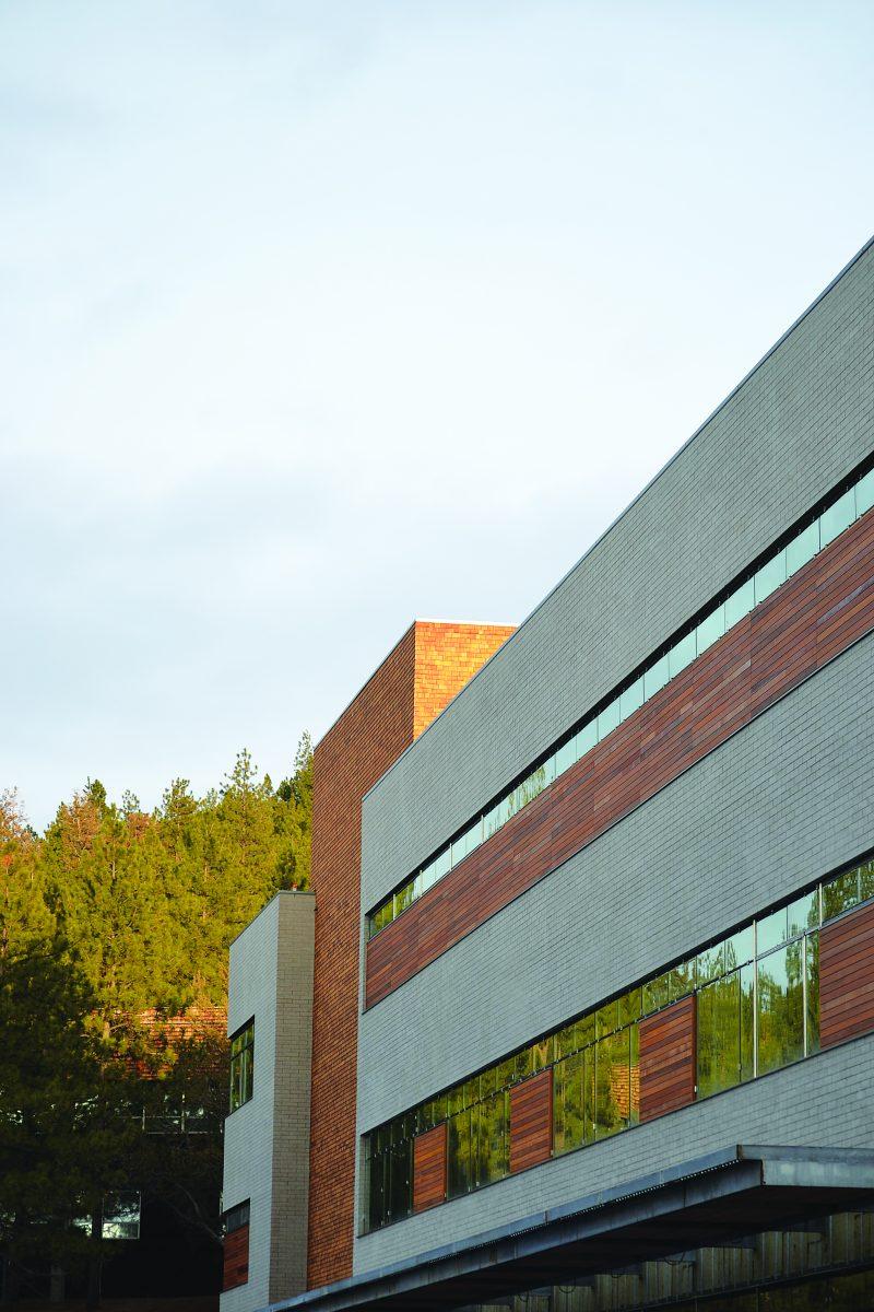  An exterior view of the new science building.