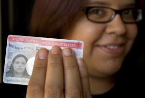 Michell Mendez-Medina was approved for the Dream Act in October and received her employment authorization card on Dec. 7 2012. (Laura SkeldingAustin American-StatesmanMCT)