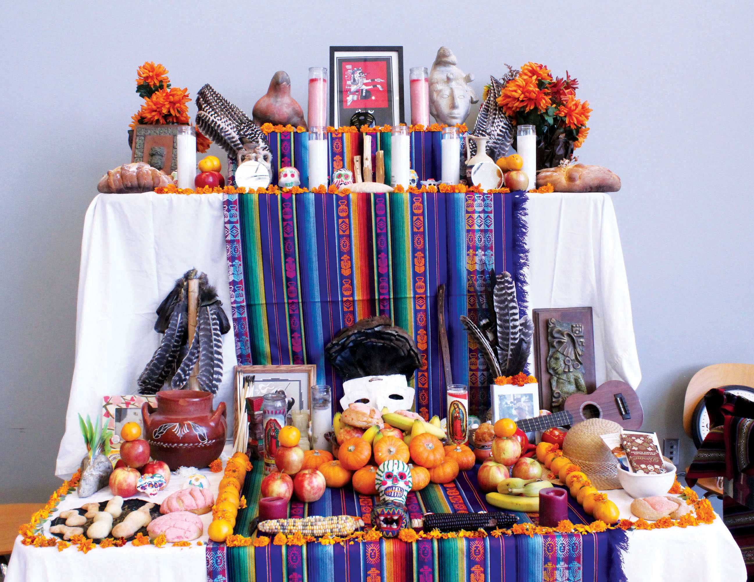 This altar celebrates both death and life.