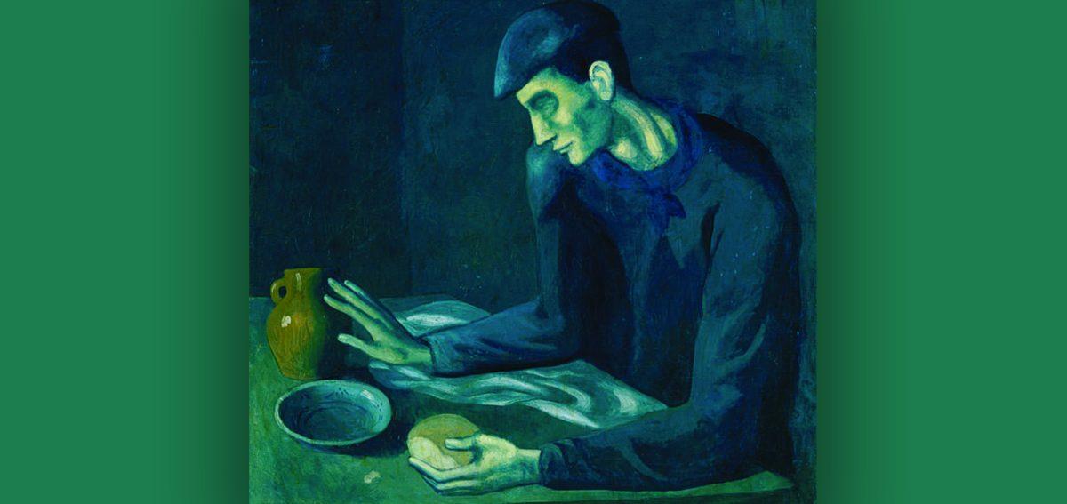 Pablo Picasso, 1903, The Blind Man's Meal, oil on canvas