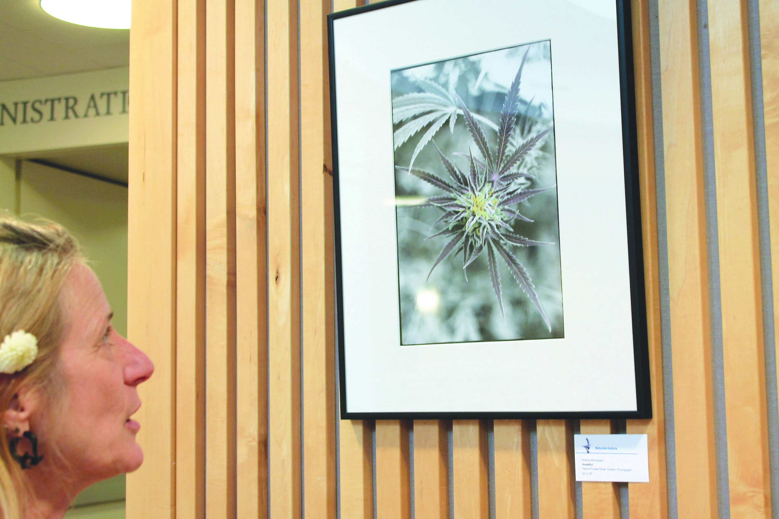Sherry Woodyard explains that her photo, titled "Grateful," was taken at a local organic greenhouse. Woodyard will receive her AAOT in june from COCC and has been accepted to both pacific Northwest College of Art and Oregon College o Arts and Craft.