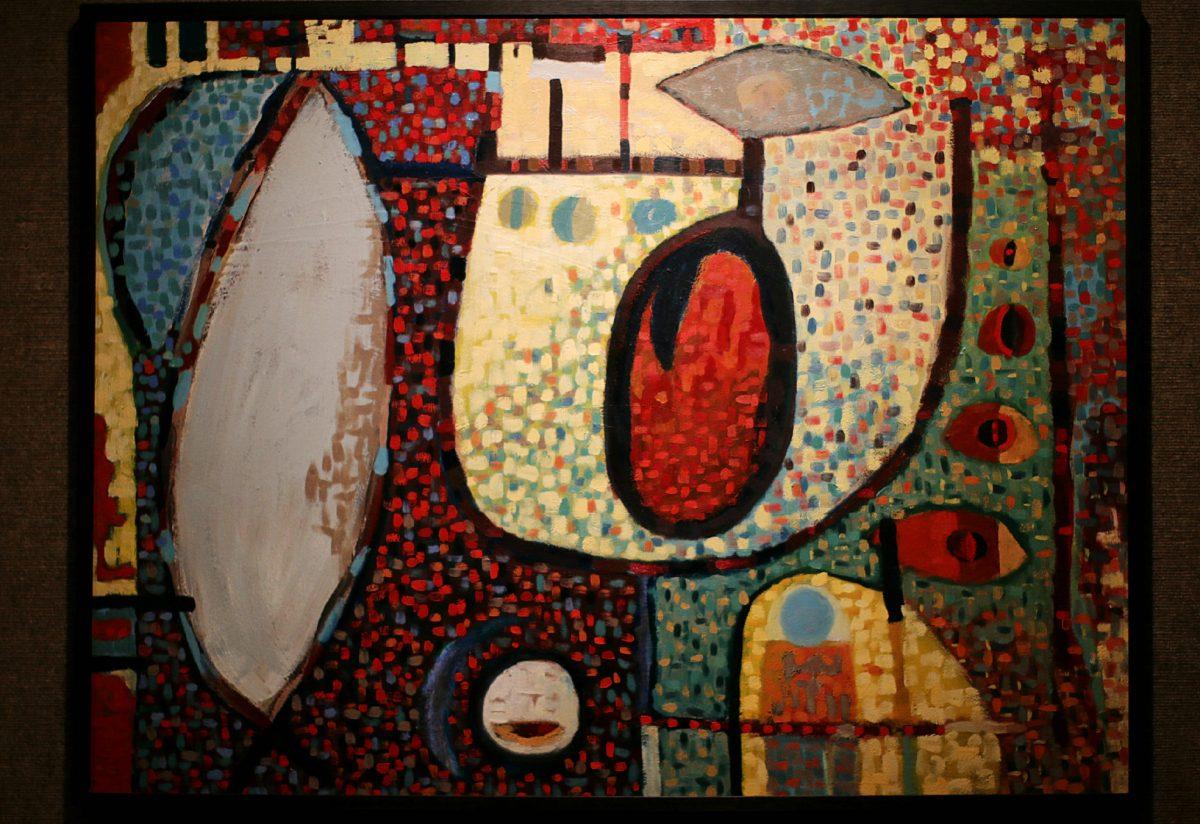 One in a series of oil on canvas pieces made in 1996, titled Composition ll.