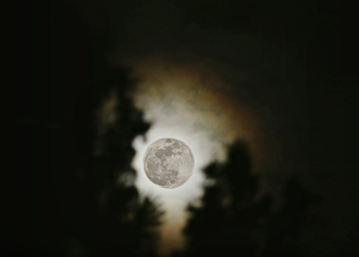 The total full moon on Jan 31 outside of the Ochoco building.