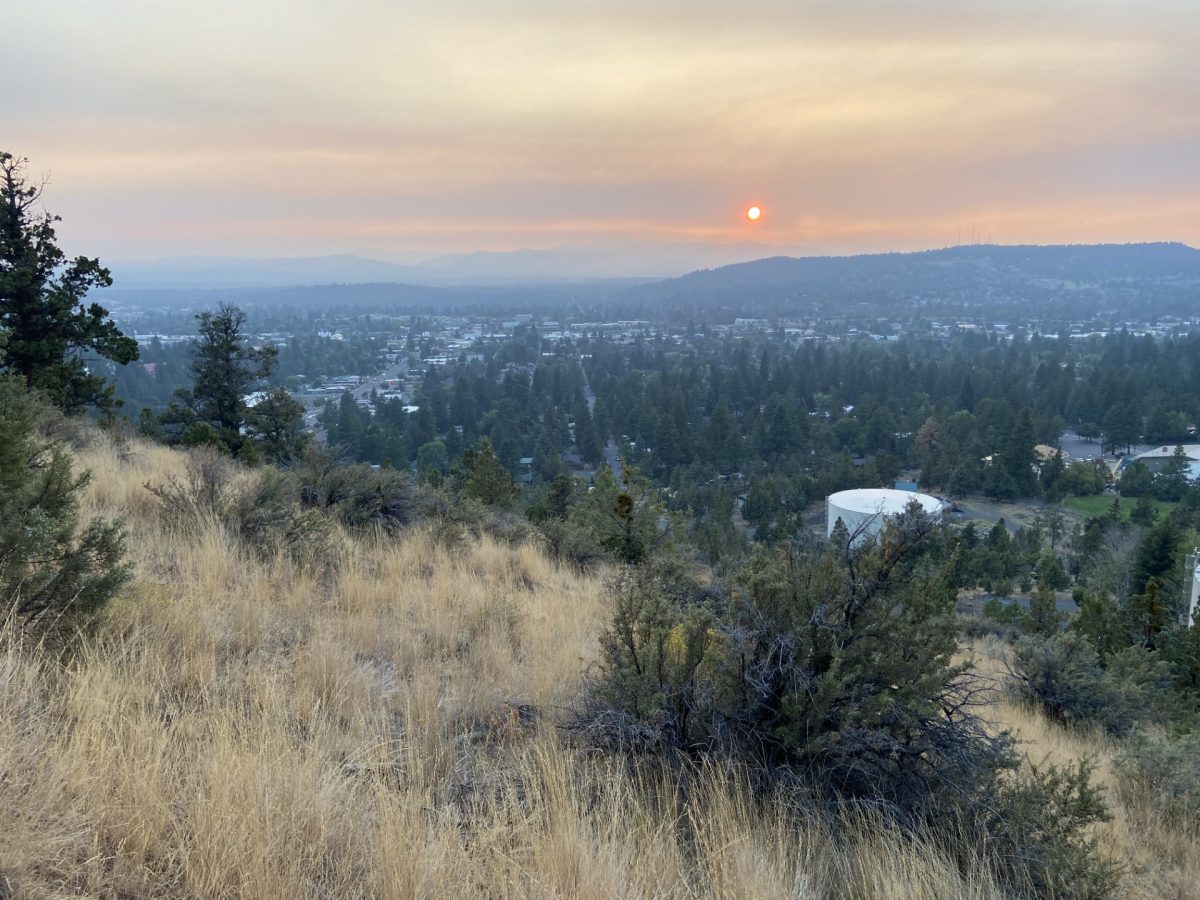 Smoke over Bend from top of Pilot Butte in Aug. 2020