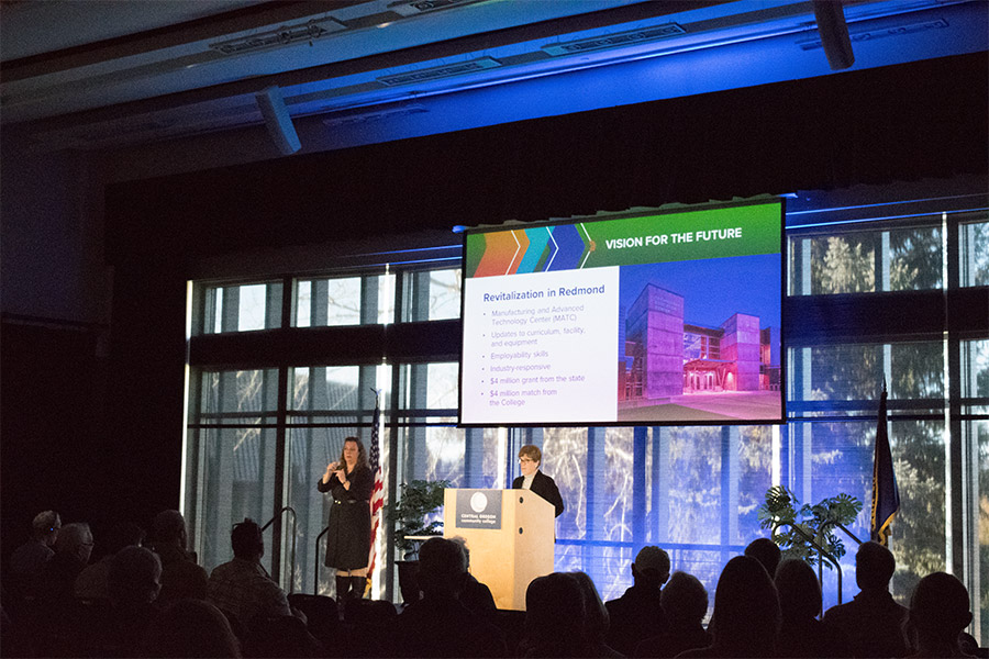 President Dr. Laurie Chesley delivered the "2025 State Of The College Address" on Jan. 29 at Wille Hall, on the Bend Campus.