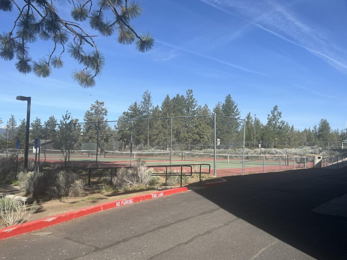 The tennis courts at Central Oregon Community College's Bend campus.