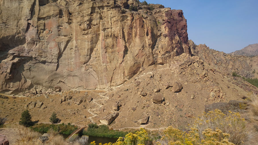 In the distance, a windy trail awaits, the trailhead of Misery Ridge.